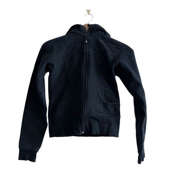 Lululemon Womens Full Zip Scuba Hoodie Black Size 8 - Picture 1 of 6